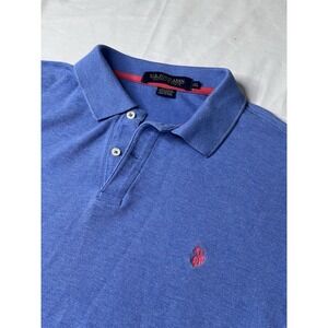 US‎ Polo ASSN Men's XXL Short Sleeve Polo Shirt Ultimate Pique Blue